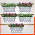 ARA Hanging Metal Pot Holders / Planters for Home / Balcony / Garden | Ash - Set of 5